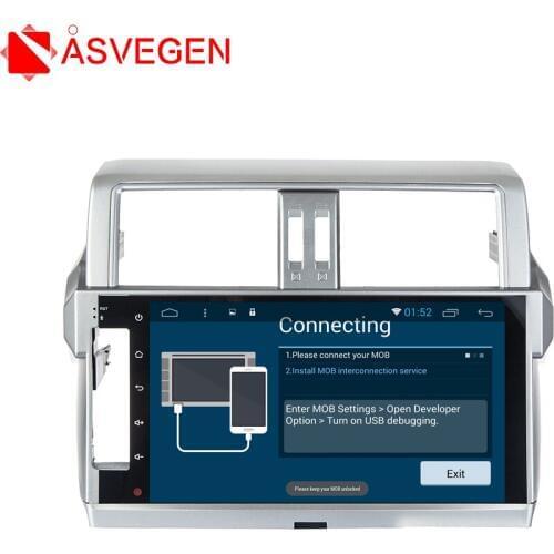 Asvegen Android 7.1 Octa Core Car Radio Player For Toyota PRADO 2014-2016 Car Stereo Multimedia DVD PC head Unit GPS Navigation