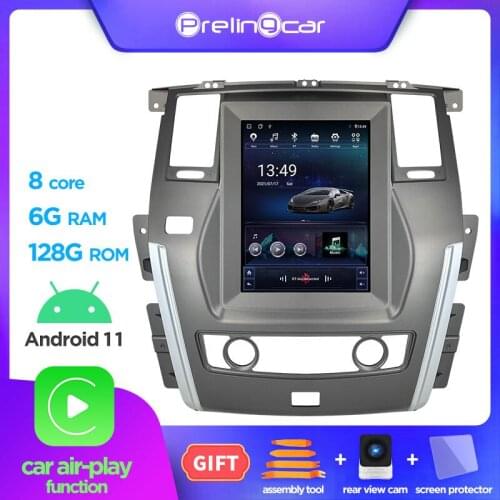 4G Lte Vertical screen android 9.1 system multimedia video radio player for Nissan patrol 2010-2018 years navigation stereo