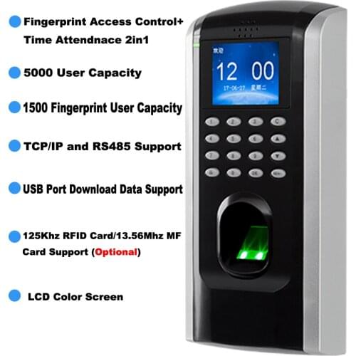 125Khz 13.56Mhz Biometric Fingerprint TCP/IP RS485 Employee Time Clock Fingerprint Access Control Keypad Time Attendance F7 PLUS