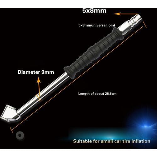 C055 1PC Auto Car Motorcycle Long Reach Tire Air Inflator Dual Head Type Chuck Valve Damom Inflator Metal Tire Repair Tools