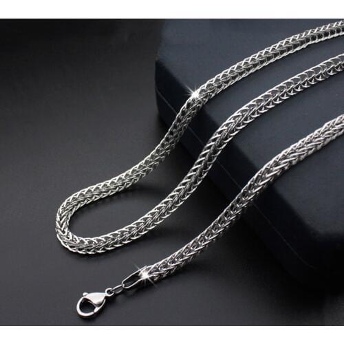 3mm Stainless Steel Chains Necklace Net Charms Chain Necklaces for Women Men Unisex Pendant Accessories Jewelry 50cm 55cm Length