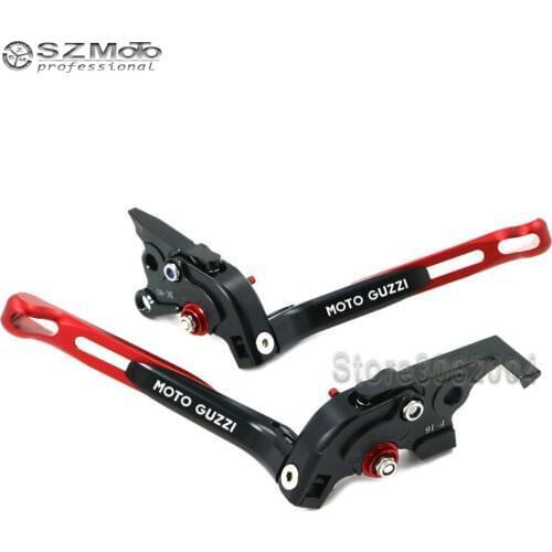For MOTO GUZZI GRISO 2006-2014 1200 SPORT 2007-2013 Motorcycle Folding Extendable Adjustable Brakes Clutch Levers With Logo