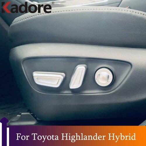 For Toyota Highlander Hybrid 2021 2022 Seat Control Adjust Switch Button Cover Trim Interior Accessories Car Styling