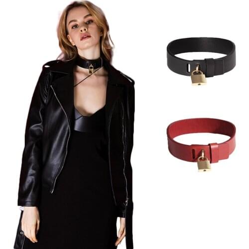 Sex Toys SM Erotic Accessories Punk Neck Ring Collar Men/Women Slave Training Bundle Sexy Leather Locking Necklace Adult SexToys