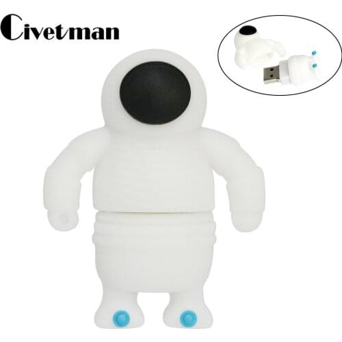 Pen Drive Space Astronaut Man Shaped USB Flash Drive 16GB 32GB 64GB 128GB 256GB Pendrive USB 2.0 Memory Flash Stick Disk Memoria