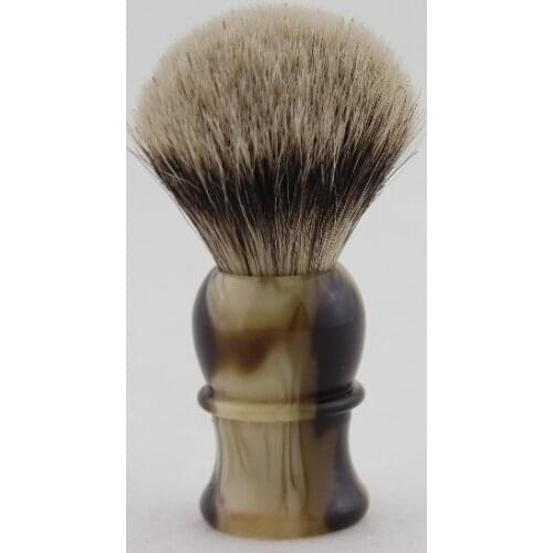 FS-#PUP20-FH56, Higher Pure badger Shaving Brush with Faux Horn Handle, Knot size 20mm+FREE STAND+FREE SHIPPING