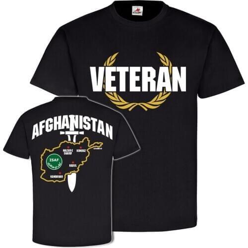 ISAF Afghanistan Veteran T-Shirt Kunduz Kabul Mazar E Sharif Kandahar Krieg Summer Cotton O-Neck Short Sleeve Mens T Shirt New