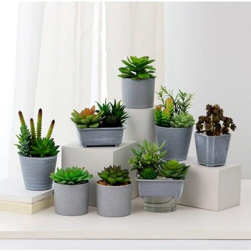 Artificial Succulent Plants Fake Flowers Potted Ornaments Green Bonsai Bathroom Accessories Arrangement Wedding Plants