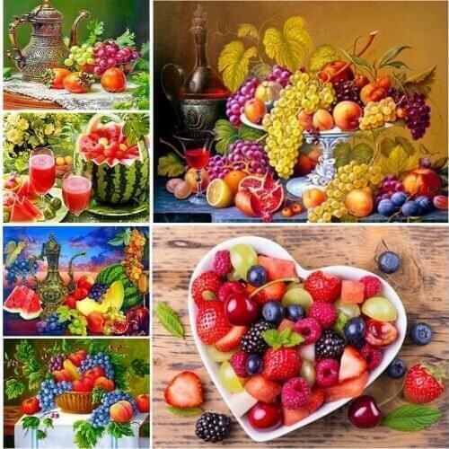 DIY 5D Diamond Painting Full Square Fruit still life Diamond Embroidery Mosaic Picture of Rhinestones Decor Gift Diamond Mosaic