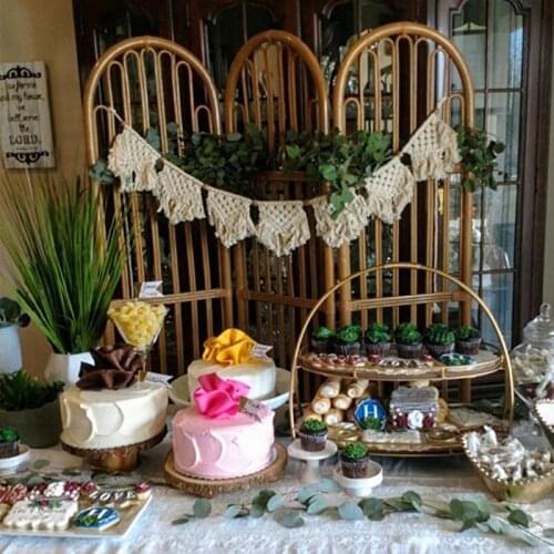 Macrame Wall Hanging Curtain Fringe Banner Boho Chic Wall Decor Apartment Dorm Living Room Bedroom Nursery Art Party Decoration