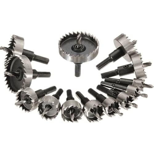 13 Pcs 16-53mm HSS Drill Bit Hole Saw Set for Steel Metal Alloy Hole Cutter Tool