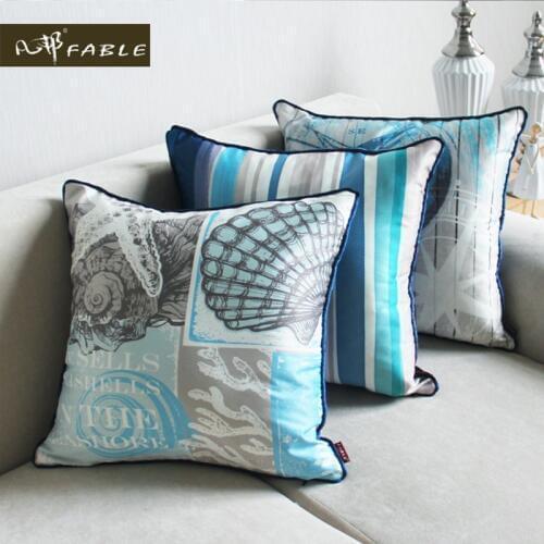Mediterranean style blended fabric photo Pillow case christmas High grade pillowcase accessories almofadas