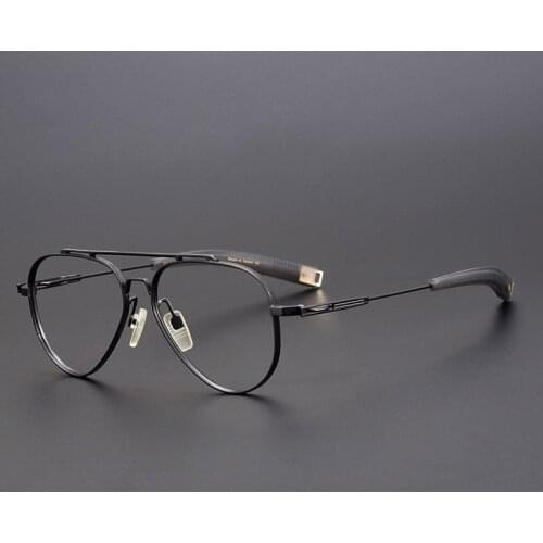 Japanese handmade glasses Pure titanium face can be paired with myopia glasses DLX101 flat-beam glasses clam glasses