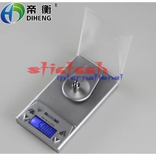 By dhl or ems 50pcs high quality useful Portable 10g * 0.001g LCD Digital Pocket Gram Jewelry Scale Weight Balance