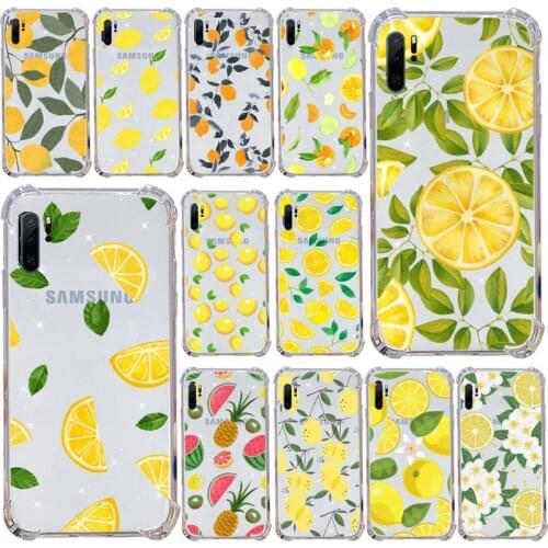 Lemon Phone Case Transparent Clear For Samsung Galaxy A71 A21s S8 S9 S10 plus note 20 ultra