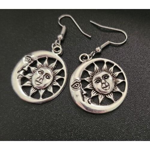 Sun and Moon Earrings,Celestial earrings for Women Nickel-free,witch Gift