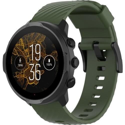 Hit color Silicone Strap For Suunto 7 / Suunto 9 / Suunto Spartan Sport Wrist HR / Suunto D5 Watch band 24mm Watchand Bracelet