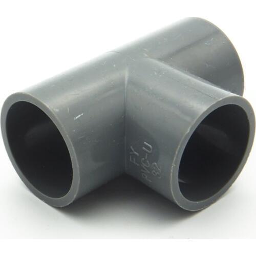 32mm ID Equal Tee PVC Tube Joint Pipe Fitting Adapter Water Connector For Garden Irrigation System DIY