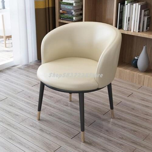 Modern Simple Nordic Chair Desk Chair Computer Makeup Toilet Stool Back Home Lovely Dining Chair Net Red