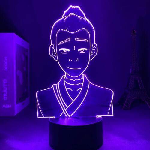 LED Night Light Sokka Avatar The Last Airbender for Home Decor Birthday Gift Desk 3d Lamp Touch Sensor Nightlight