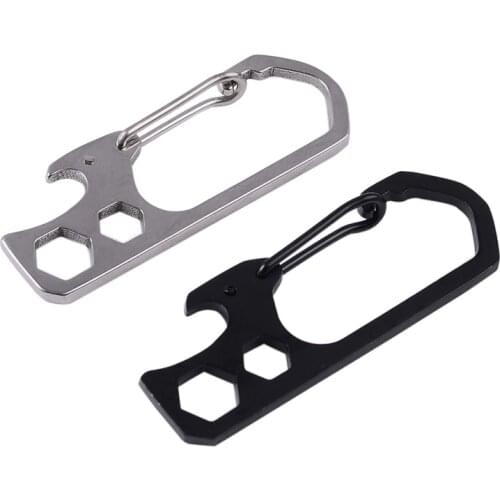 Tactical Hanging Buckle Quickdraw Carabiner Clip Snap Hook Key Ring Chain Karabiner EDC Multi Tool Bottle Opener Hex Wrench Key