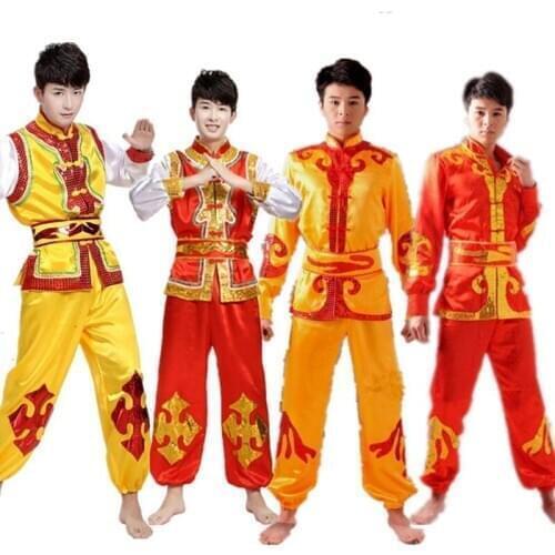 Yangge Clothes Dragon Dance Service Lion Dance Service Nation Clothing Performance Mens Drum Team Drum Dragon Boat Service