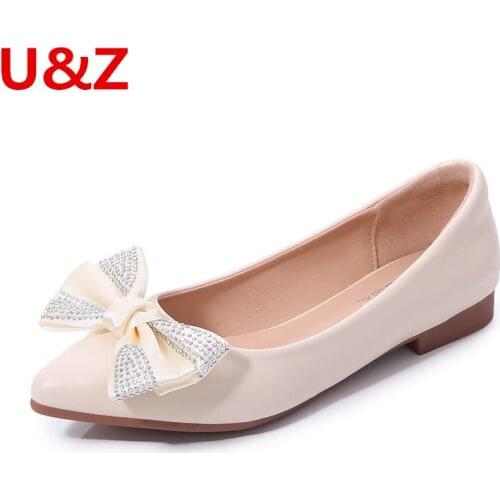 Comfy Women shoes Elegant Satin Bow Flats Air-cushioned Soft insole Grey/Black/Beige patent leather formal office shoes