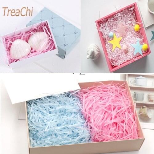 Diy Packaging Gift Box Color Raffia Gift Box Decoration Filling Material Crumpled Paper for Couples Gift Decoration 20G/50G/bag