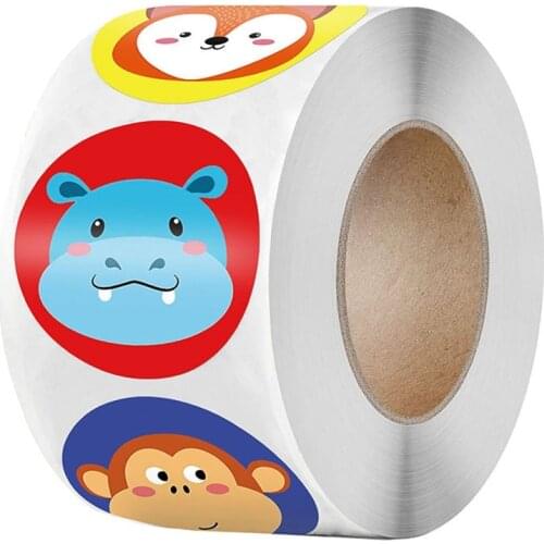 50-500pcs Cute Animals Sticker for Kids Classic Toy Cartoon Sticker for School Teacher Encourage Motivational Reward Sticker
