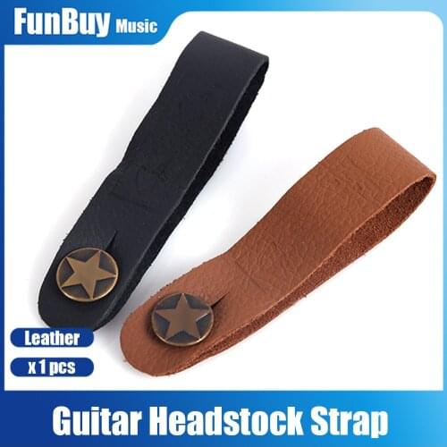 High Quality Microfiber Leather Guitar Neck Strap Hook Acoustic Guitar Headstock Strap for Acoustic Electric Guitar Ukulele