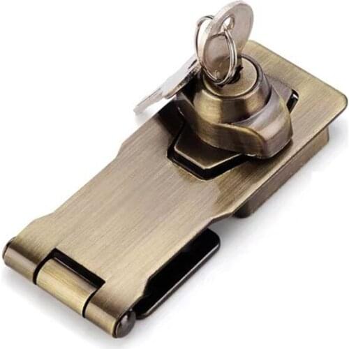 Keyed Hasp Locks Twist Knob Keyed Locking Hasp Padlock Set for Cabinets Security Door Garage Shed Lock W/2 Keys