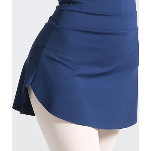 Women Pull-On Bullet Pointe Ballet Skirt Side Split Sexy Practice Adult Dance A line Skirt Many Color