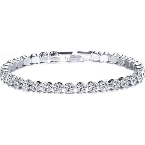 Cubic Zirconia Tennis Bracelets Chain Crystal Wedding Bracelet Bangle For Women Gold Pulseras Mujer Bracelet Jewelry Gift