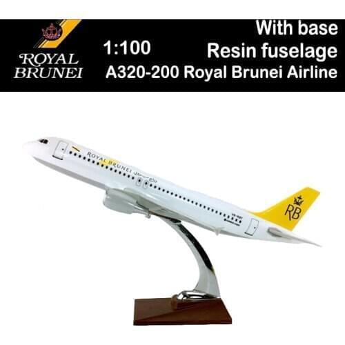 1/100 36cm Airbus A320-200 Airplane Royal Brunei Airlines Model Toys Aircraft Diecast Plastic Alloy Plane Airliner Gift Souvenir