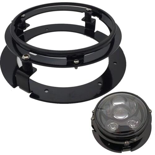 1PCS Black/Chrome Motorcycle 5 3/4" 5.75 Inch Mounting Bracket Ring for 5.75" Round LED Headlights