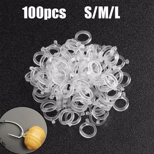 100Pcs White PE Pellet Lure Bait Bandage Elastic Transparent High Quality For Carp Coarse Fishing Tackle Band Gear Accessories
