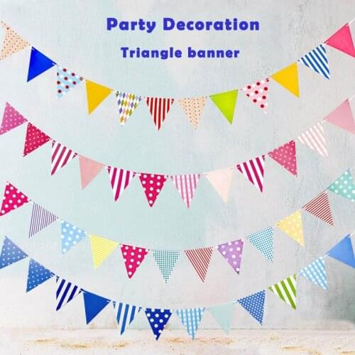 12 Flags Hanging Banners Garland Wall Hanging Bunting Flags Pennant for Baby Shower Wedding Birthday Party Decoration