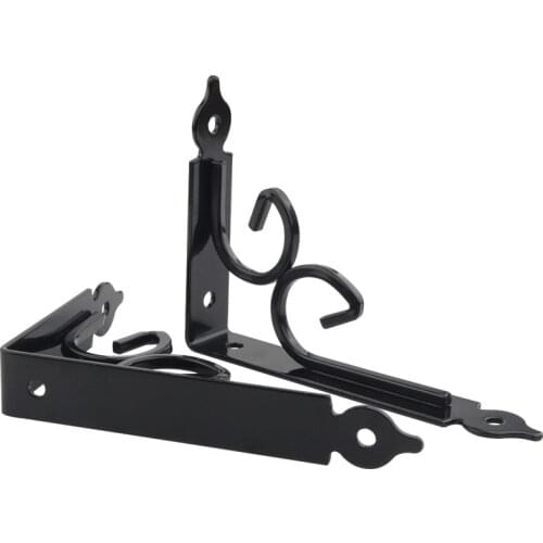 2pcs Metal Shelf Bracket L Shape Thickened Corner Brace Shelf Right Angle 6/8/10/12 inch Bracket for Commodity Furniture Fitting