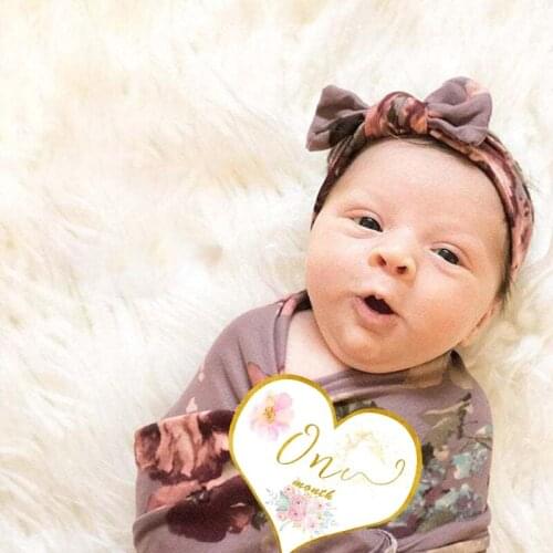 24 Sheets/Set Baby Love Monthly Stickers Pregnant Belly Decals Memory Recording Milestone Sticker Scrapbook Props