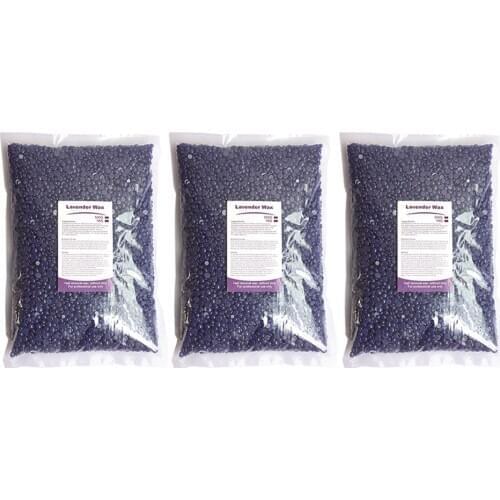 3 Bags 1500g Hard Wax Bead Beans Waxing Hot Film No Strips Depilatory