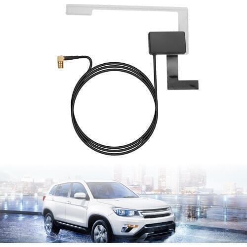 Kebidumei Car Radio DAB Antenna Digital Active Antenna SMB Connector for Universal Adhesive Internal Glass Mount Patch Antenna