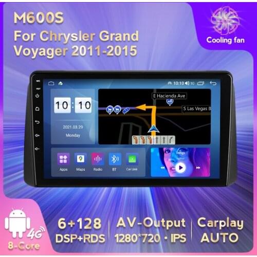 MEKEDE 6+128G 4G LTE for Chrysler Grand Voyager 5 2011 - 2015 Car Radio Multimedia Video Player Navigation GPS No 2din 2 Din DVD