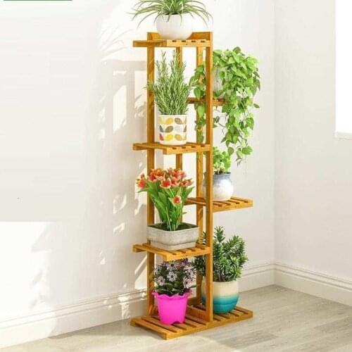 Wooden Shelves For Indoor Huerto Urbano Madera Plantenrekken Balcony Stojak Na Kwiaty Outdoor Flower Stand Rack Plant Shelf