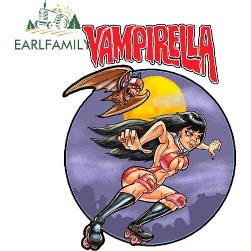 EARLFAMILY 13cm x 9.9cm for Roller Derby Vampirella Decal Laptop Car Stickers Refrigerator Cartoon Windows Anime Car Assessoires