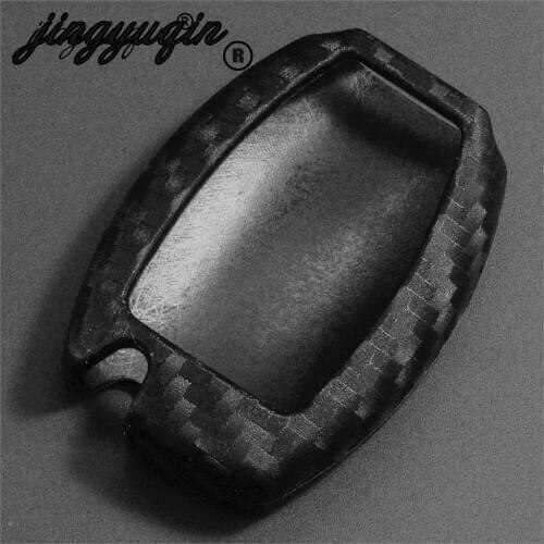 Jingyuqin For Mercedes Benz BGA AMG W203 W210 W211 W124 W202 W204 W205 W212 W176 Silicone CoverCarbon Men Car Key Bag Case