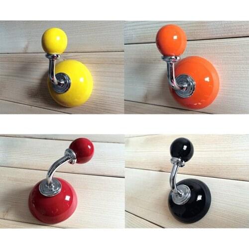 Ceramic Hooks for hanging bags keys coat Bathroom Hallway Wall Mounted Hangers for Children Clothes Robe Hook