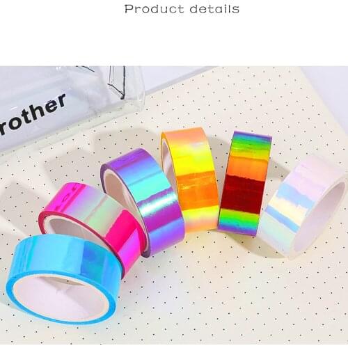 Washi Tape Creative Laser Gradient Tape Student Hand Account Material Collage Paper Grip