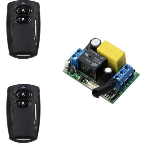 Best Price Offer for AC 220V 10A 1 Channel Wireless Electric Garage Door Window Remote Control Receiver & Black Transmitter