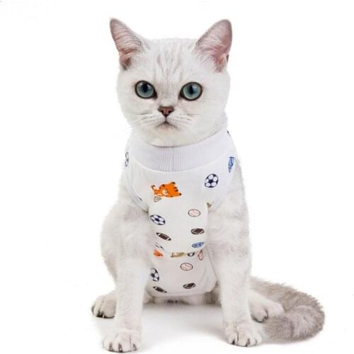 New Pet Cat Postoperative Recovery Clothing Cat Clothes Anti-licking Recovery Weaning Clothes Strawberry Costume Cute Cozy Cats