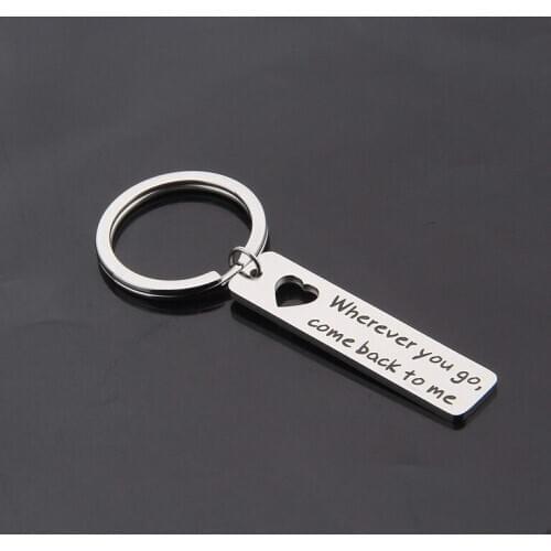 2020 New Creative Boyfriend Gift Wherever You Go Come Back to Me Keychain Couples Jewelry College Graduation Gift 375753